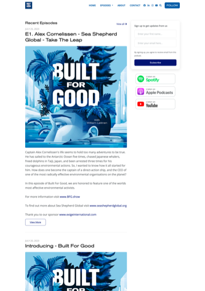 Podcast Website Right