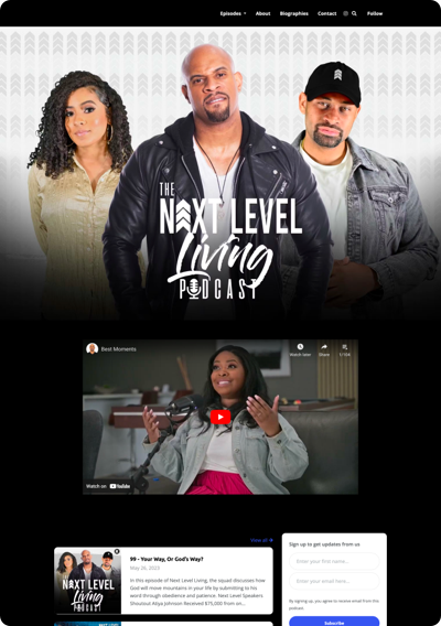 Podcast Website Right