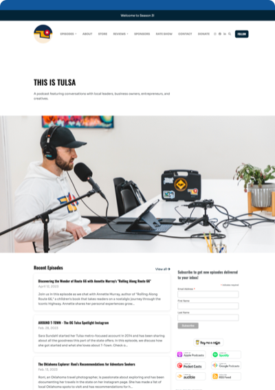 Podcast Website Right