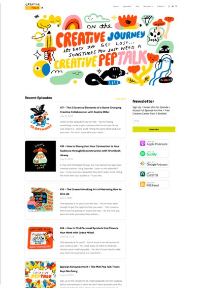 Podcast Website Right