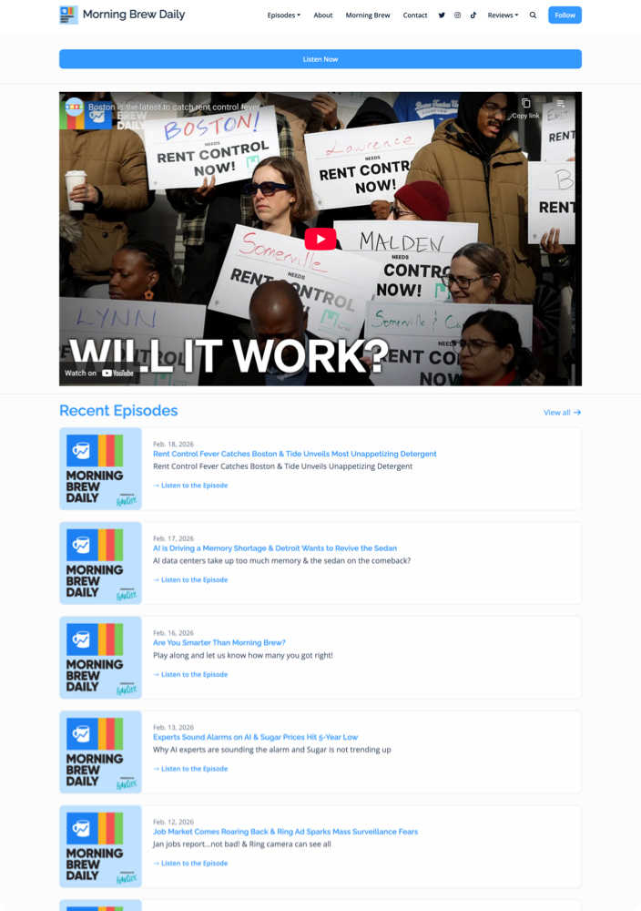 Podcast website example