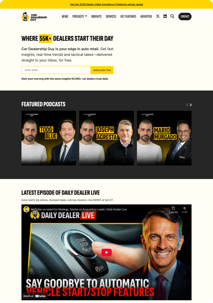 Podcast website example